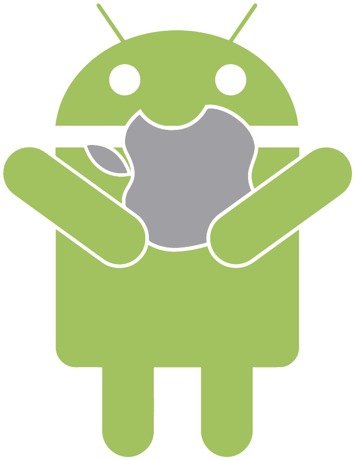 android eats apple min