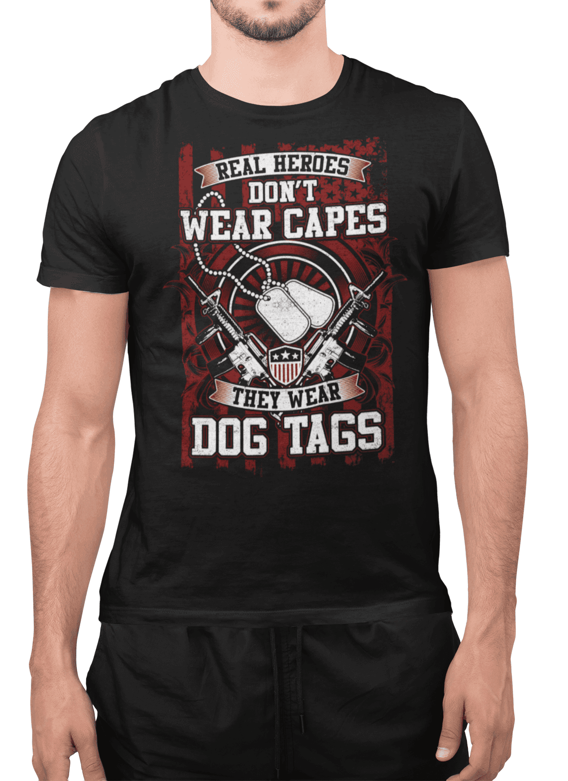 real heroes cerne tricko min
