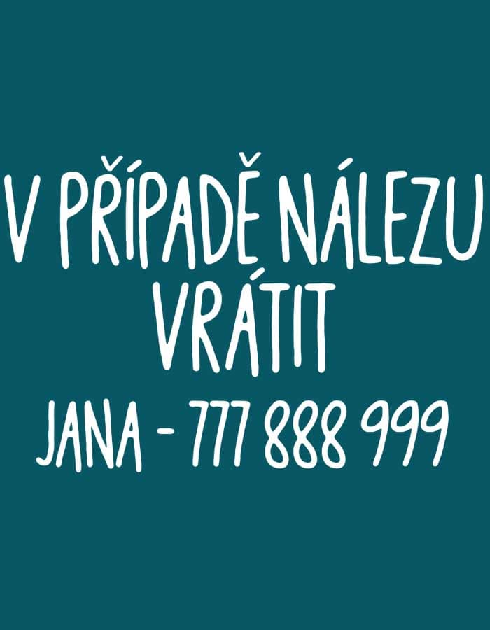 Tričko na fesťák - V případě nálezu vrátit