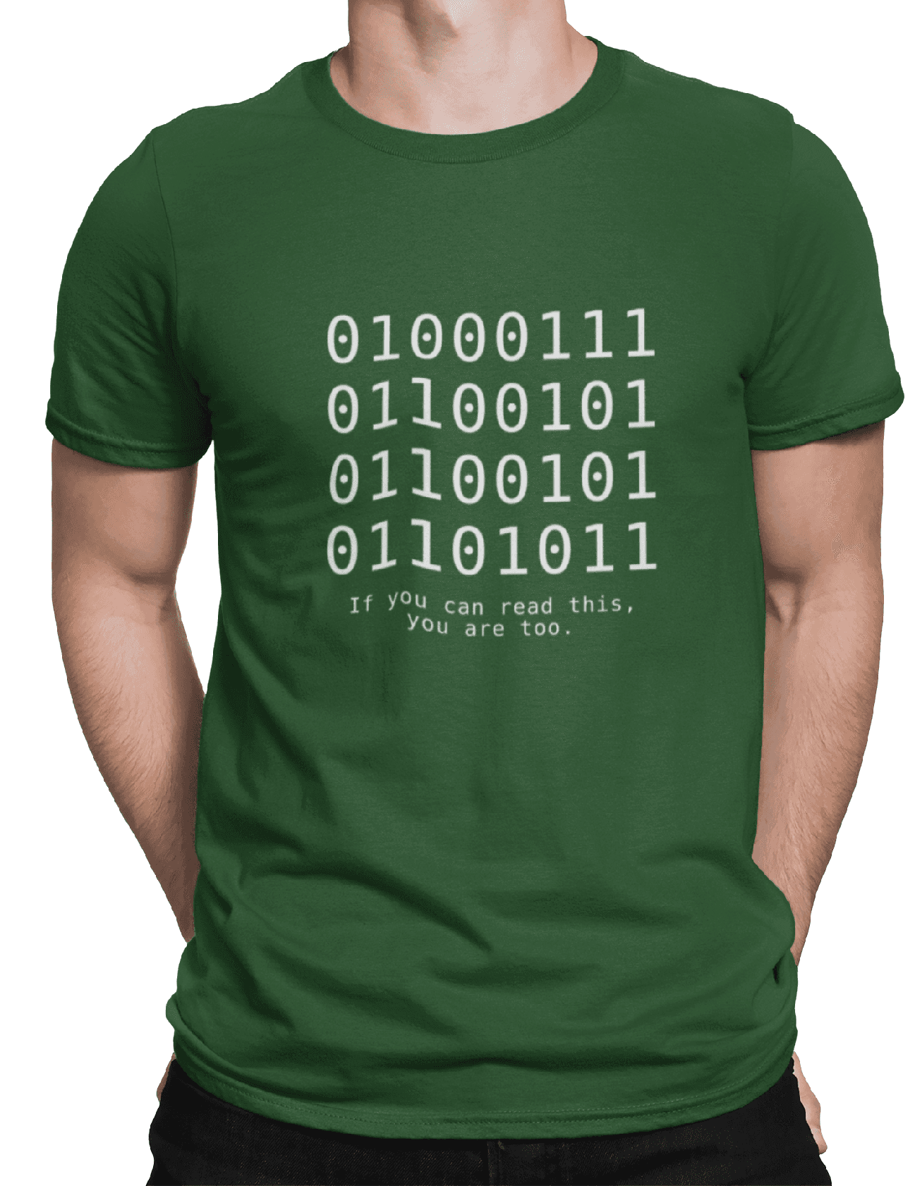 mockup of a man wearing a customizable t shirt against a plain color backdrop 1422 el min