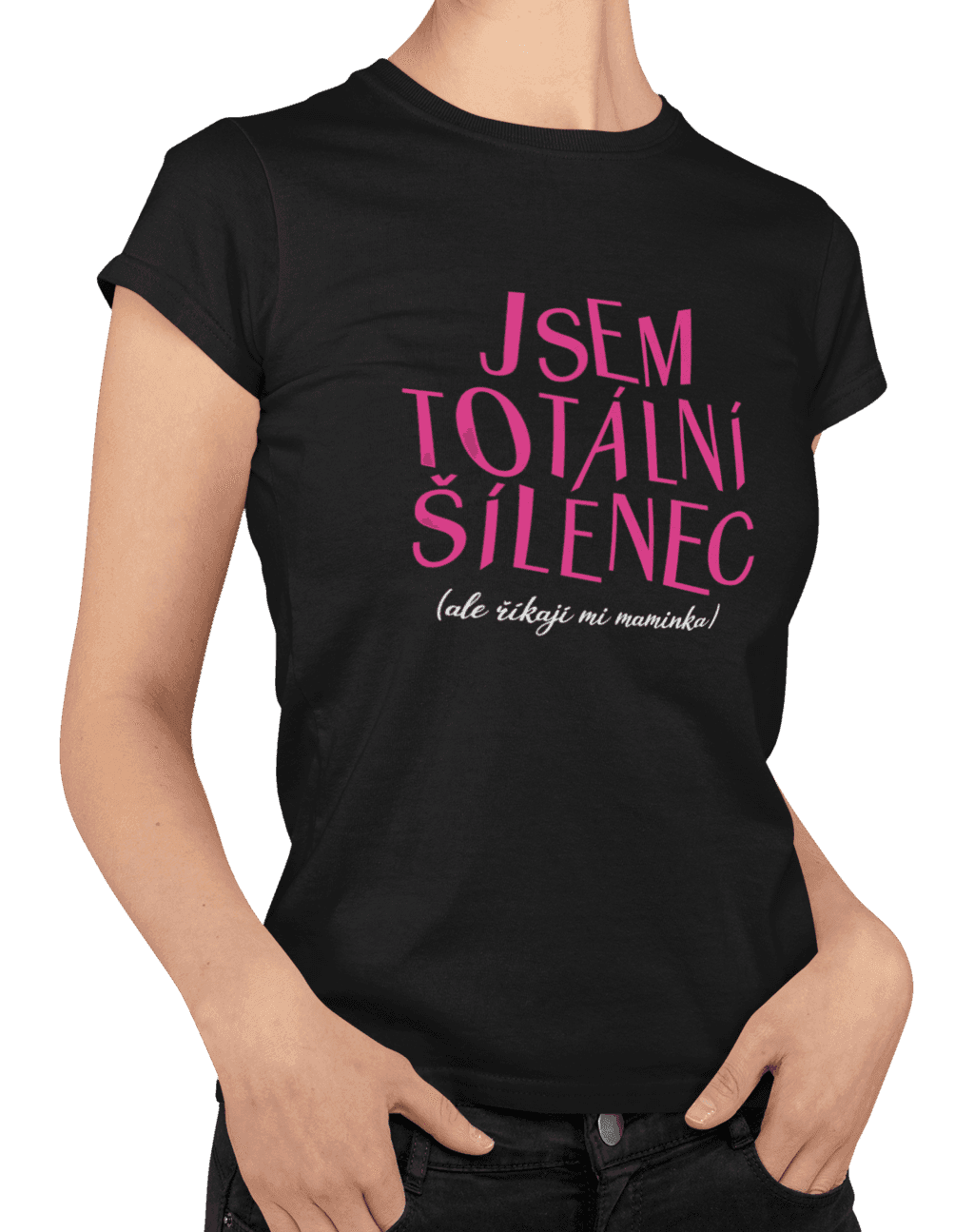 transparent basic tee mockup of a woman posing with her hands in her pockets m842 (4) (1)