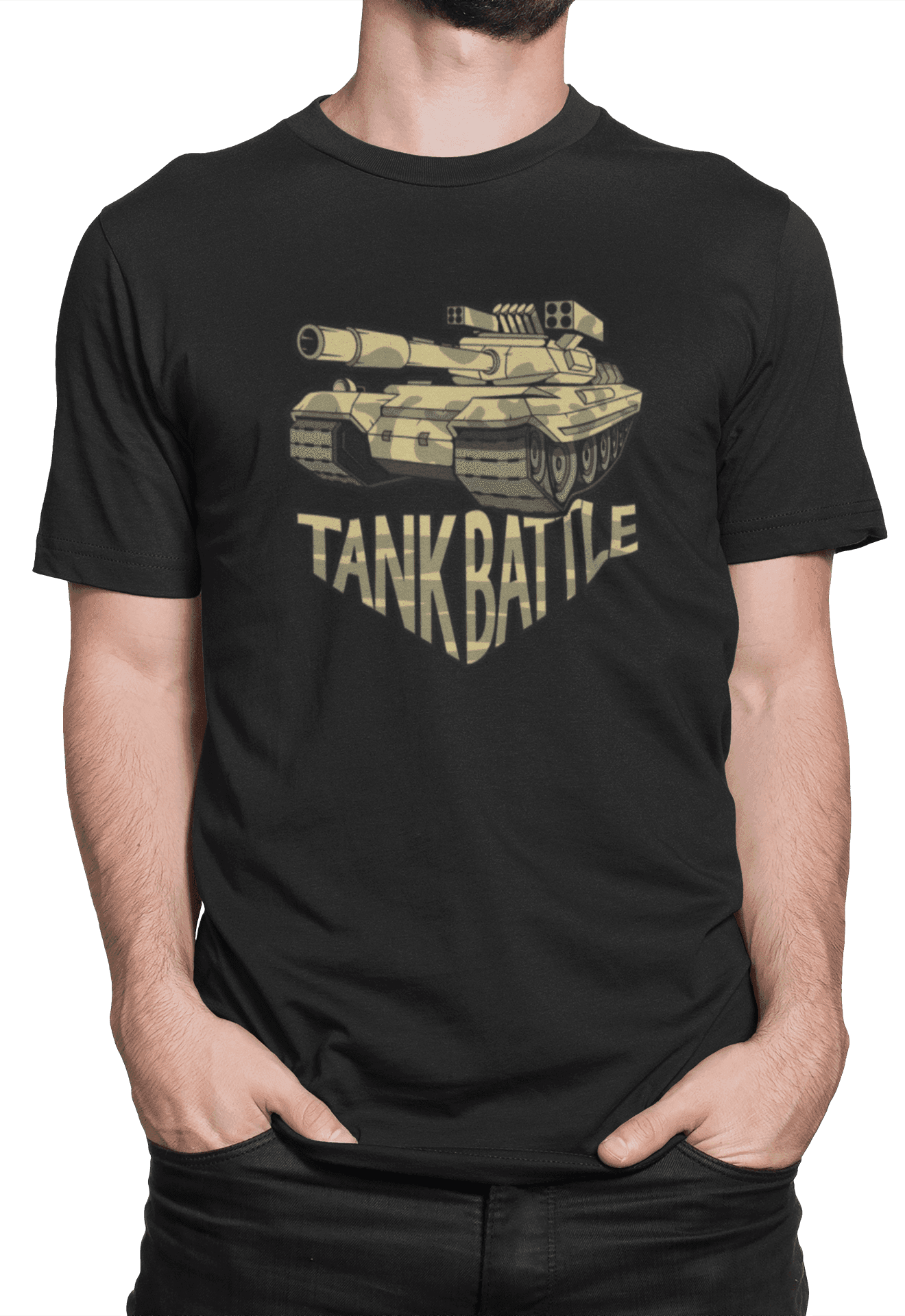 Tričko s potiskem Battle tank