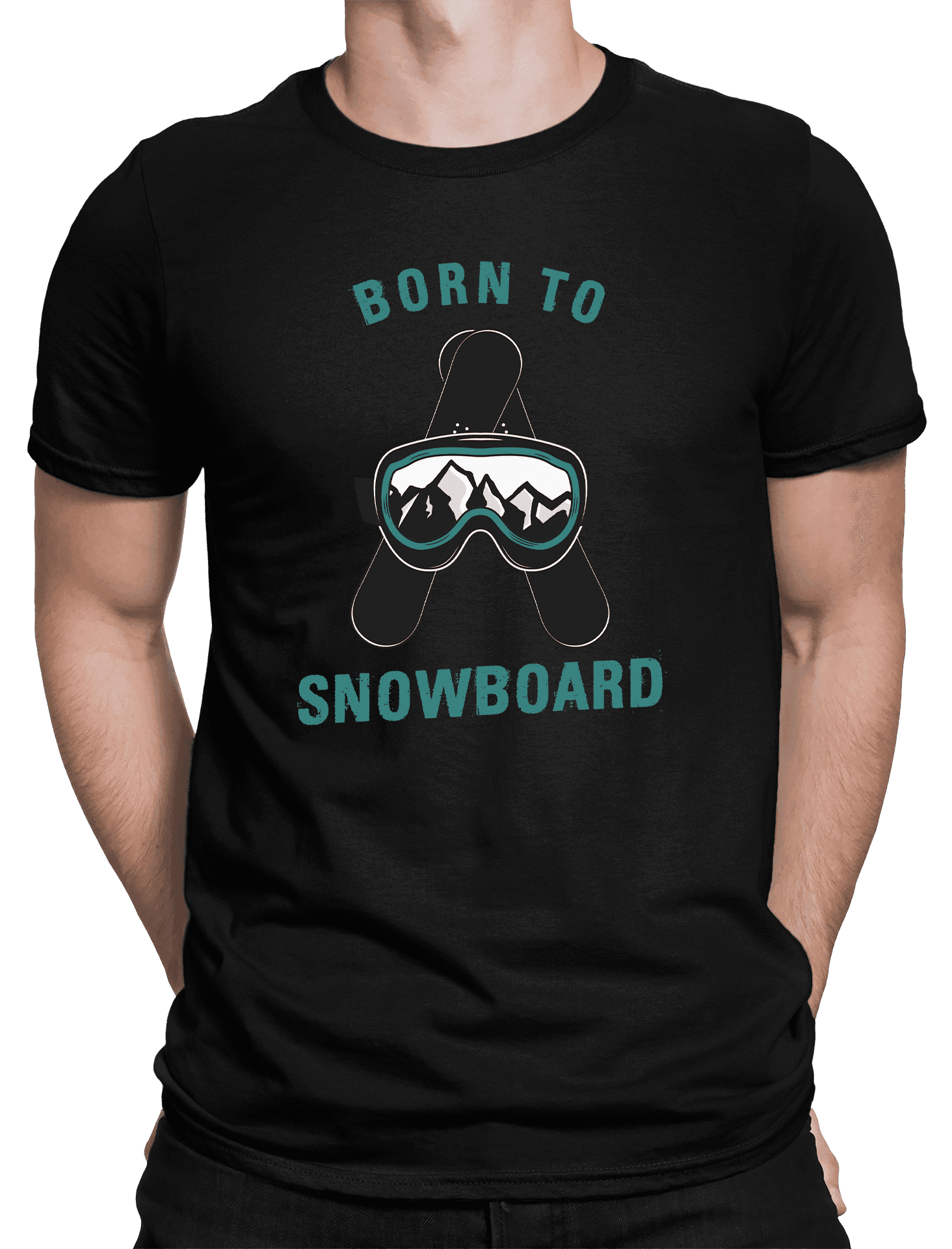 Tričko s potiskem Born to snowboard