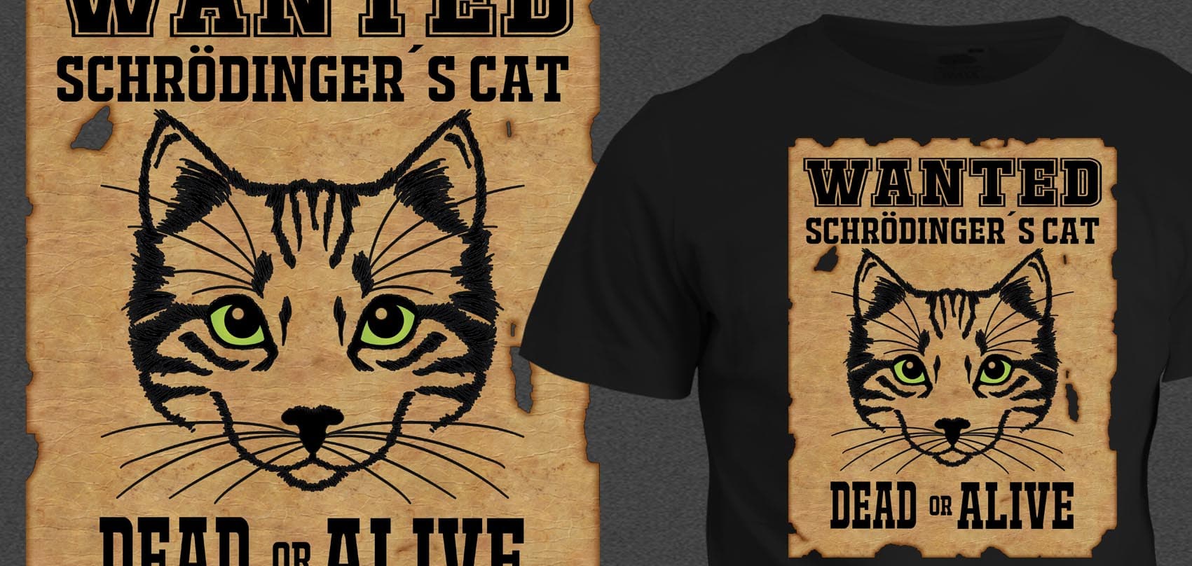Tričko s potiskem Schrödinger´s cat