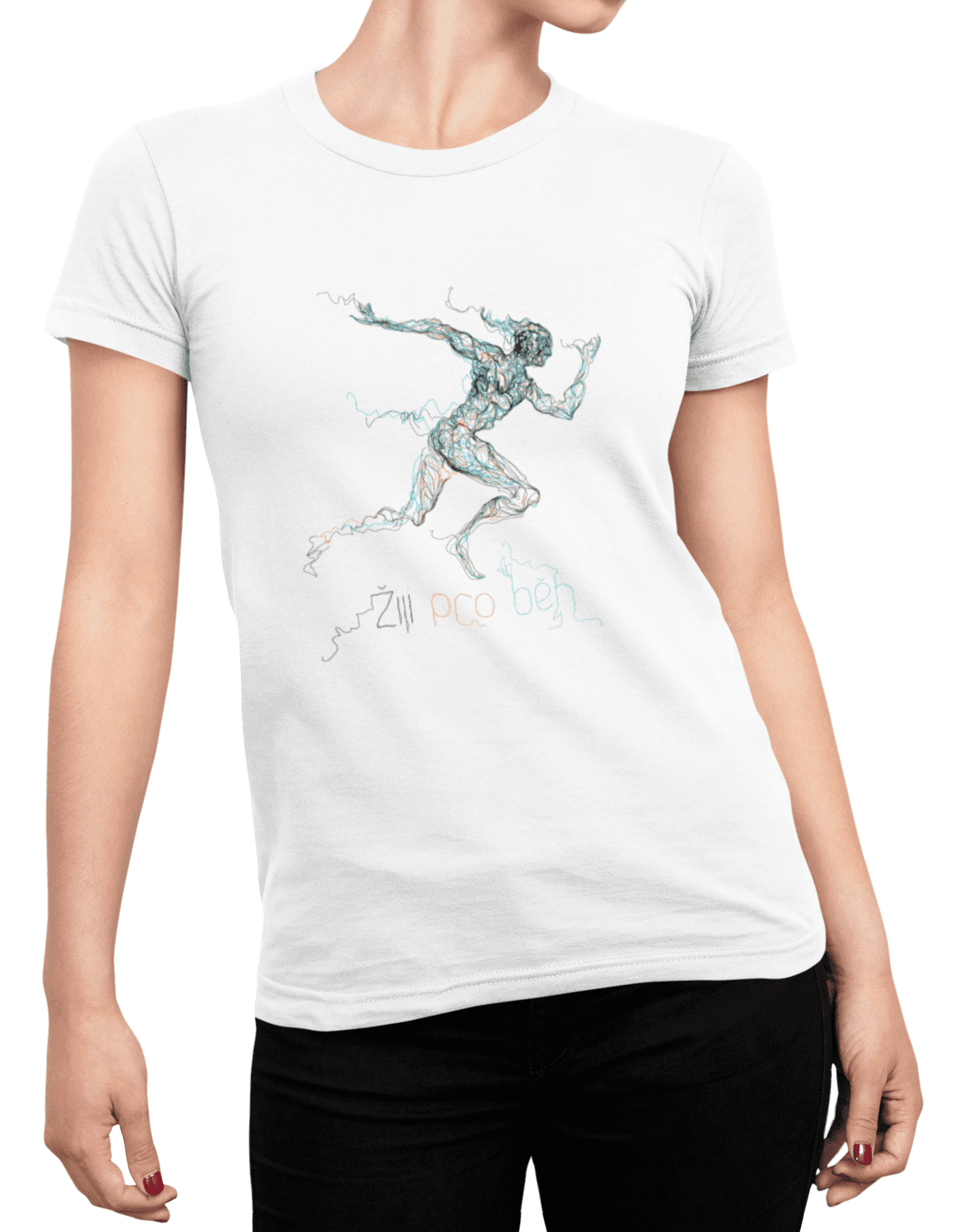 t shirt mockup of a woman posing with cropped face 87 el min