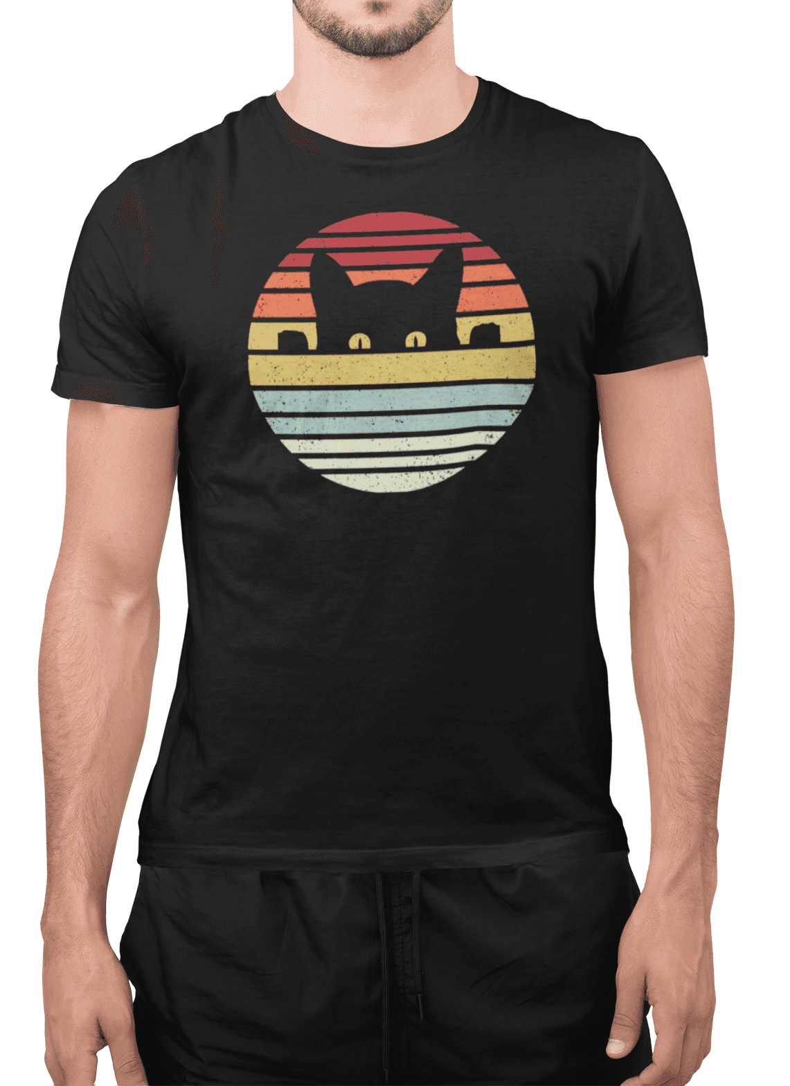 Tričko s potiskem Cat retro