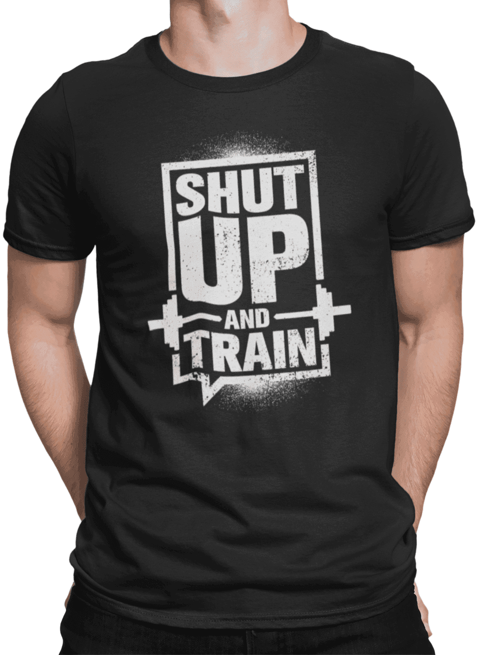 tricko s potiskem shut up (1)