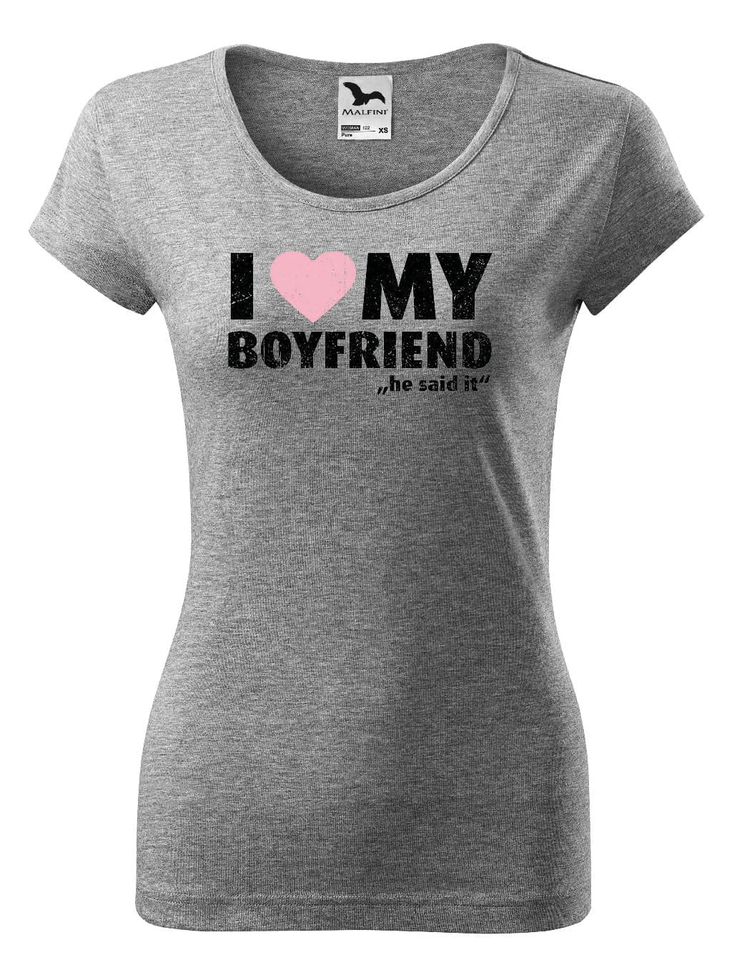 Tričko s potiskem I Love My Boyfriend