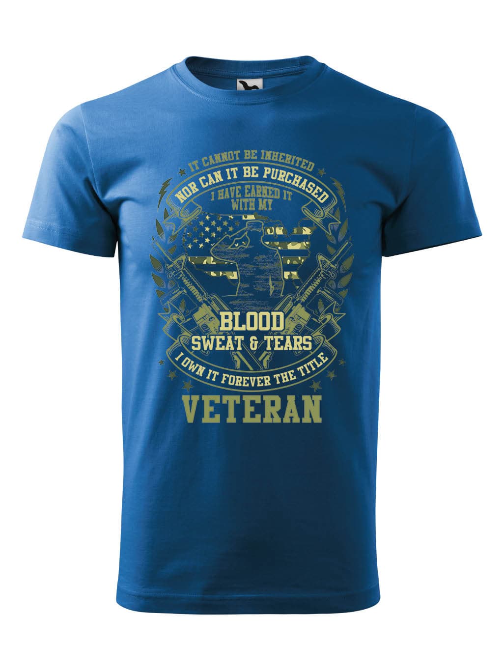 Tričko s potiskem Blood sweat and tears veteran