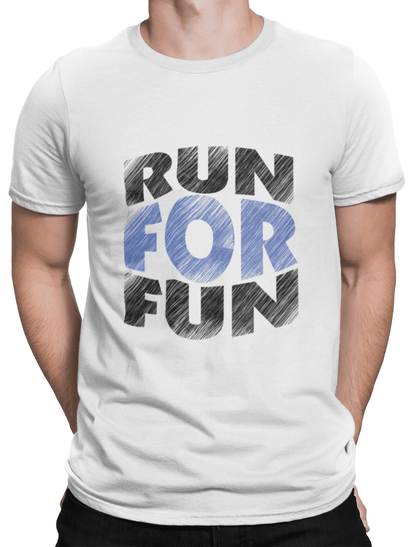 mockup of a man wearing a customizable t shirt against a plain color backdrop 1422 el min
