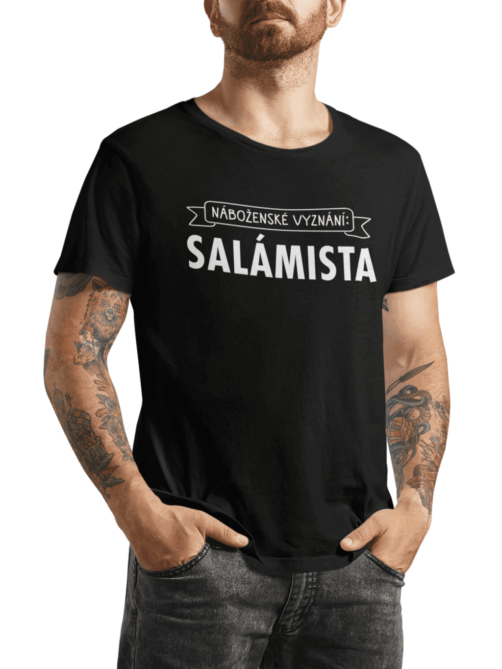 t shirt mockup of a bearded tattooed cropped face man at a studio m5364 r el2 (13) (1)