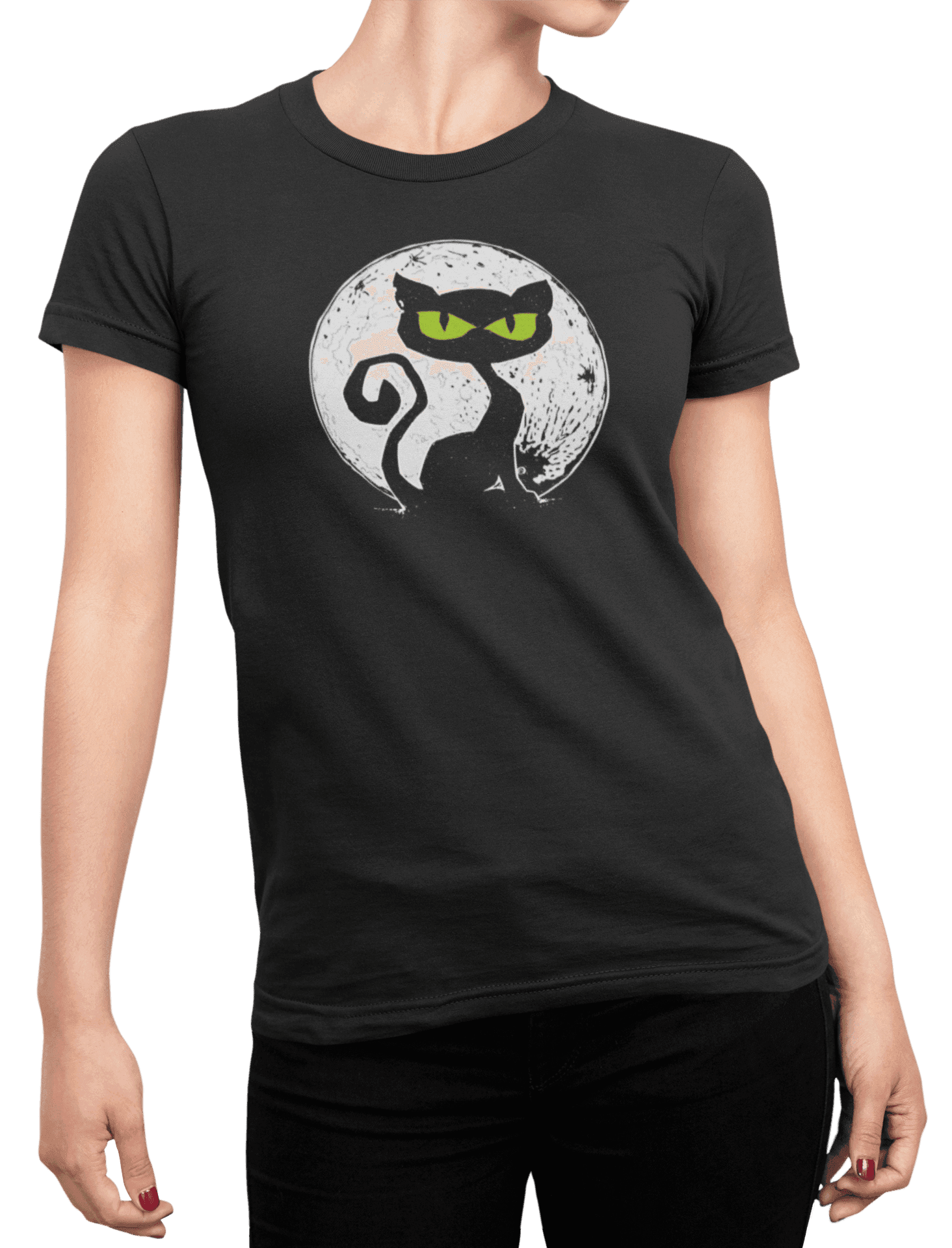 Tričko s potiskem Cat moon