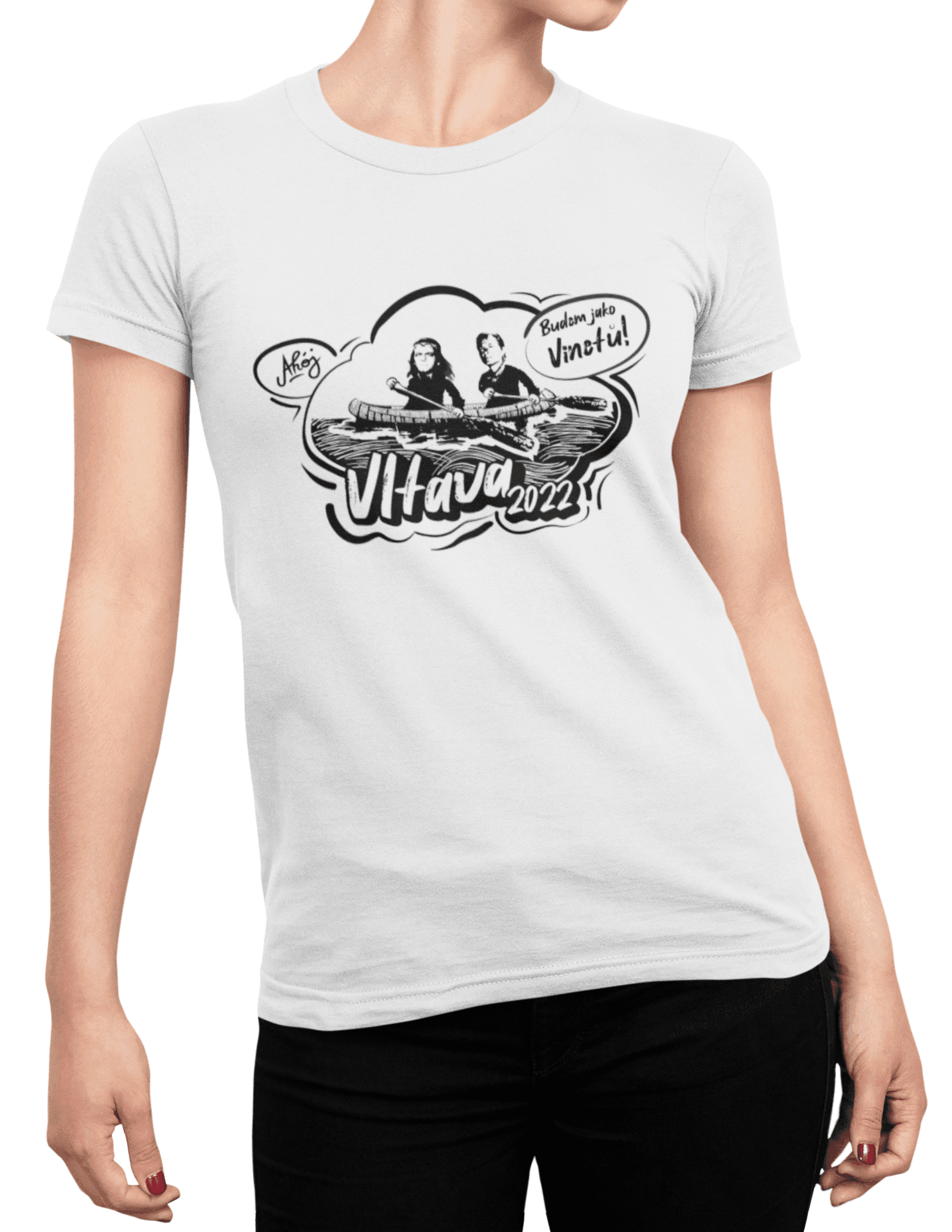 t shirt mockup of a woman posing with cropped face 87 el min