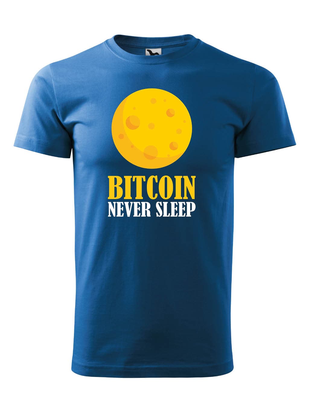 Tričko s potiskem Bitcoin never sleep