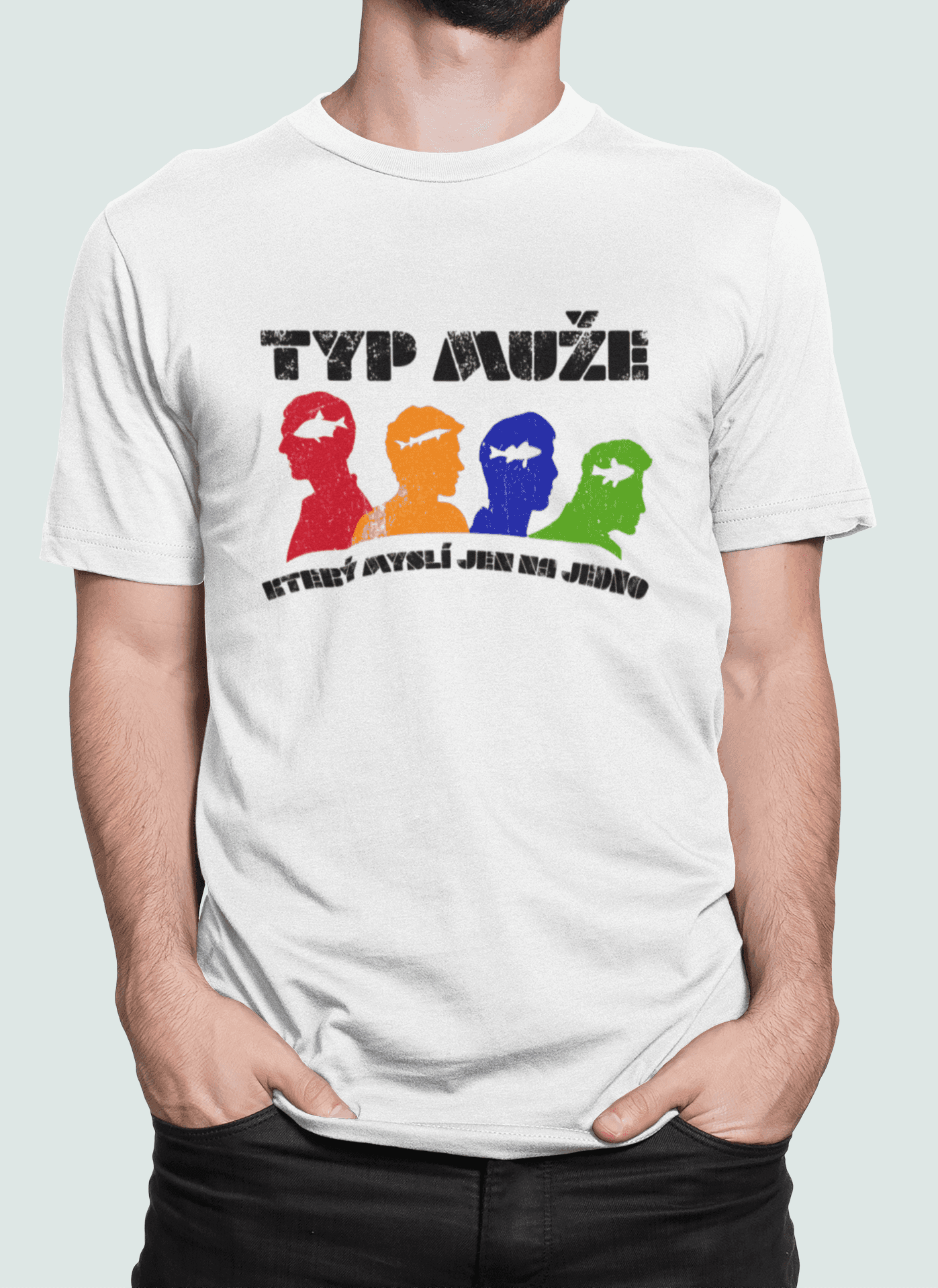 Tričko s potiskem Rybářova mysl