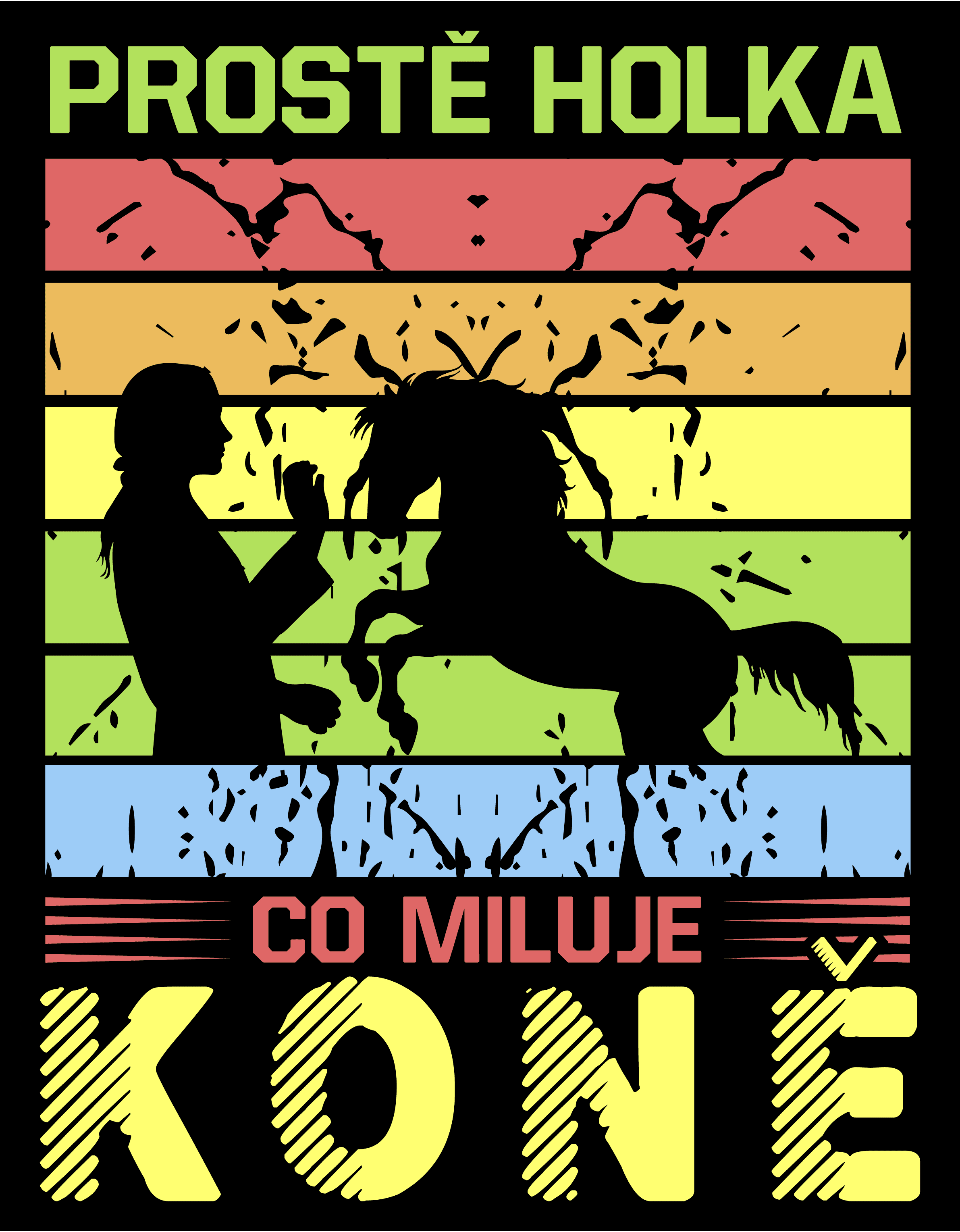 Proste holka co miluje kone pro svetle