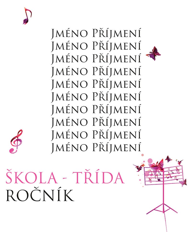Školní tričko You can´t touch the music but music can touch you