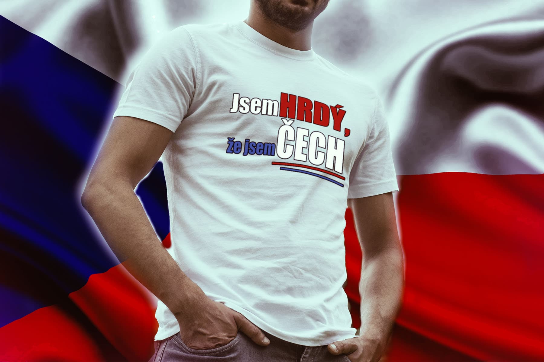 Tričko s potiskem Hrdý Čech