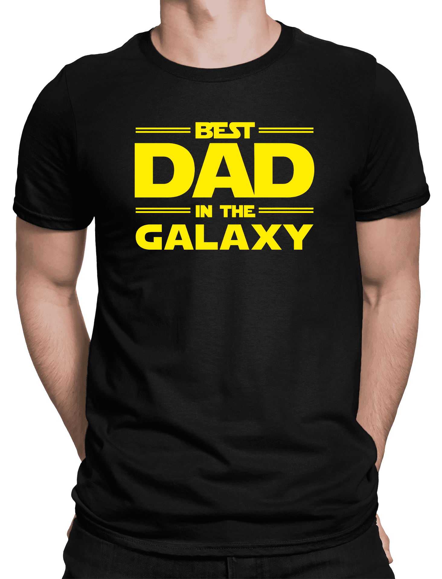 best dad in the galaxy na cernem triku
