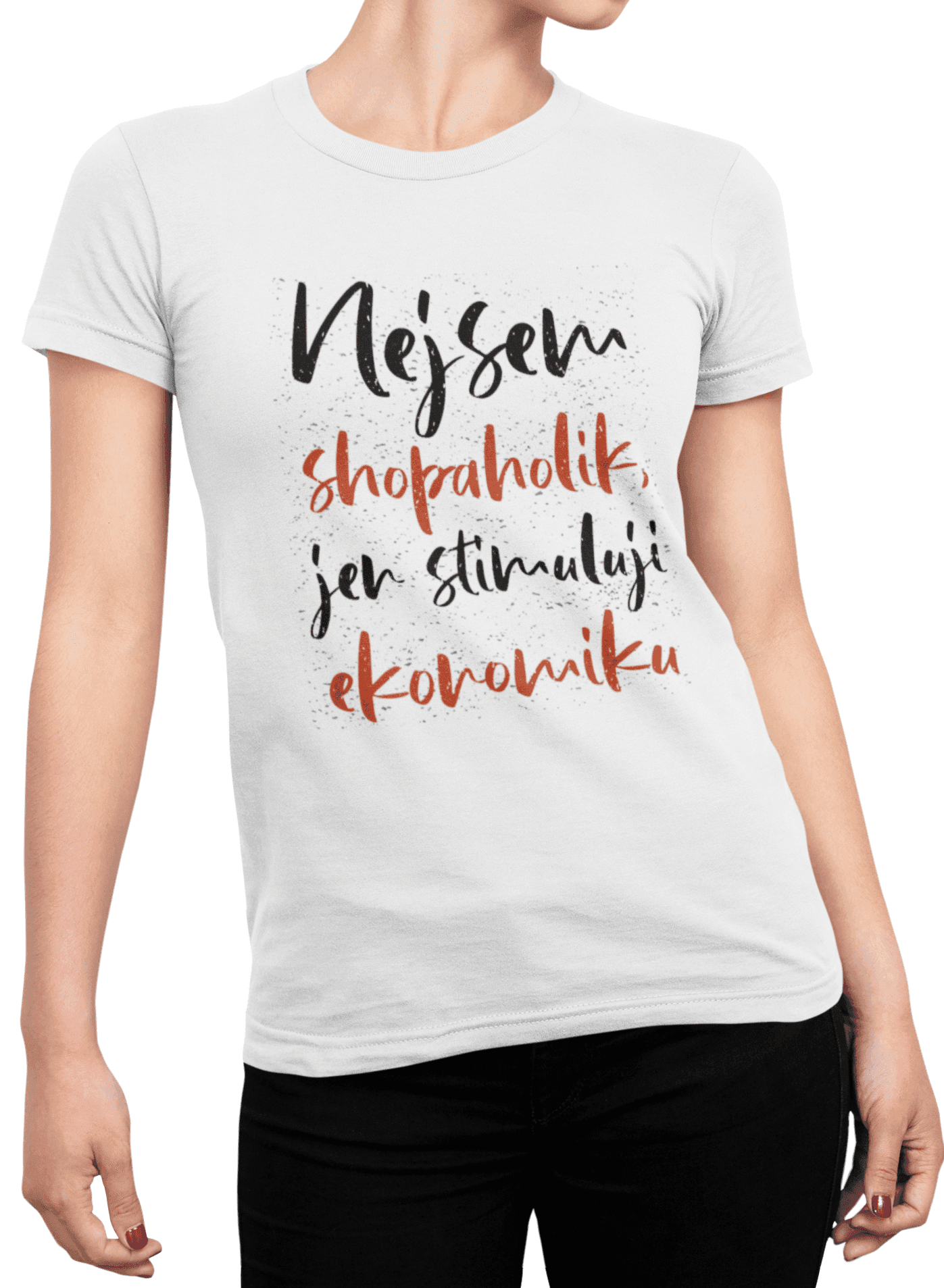 Tričko s potiskem Nejsem shopaholic