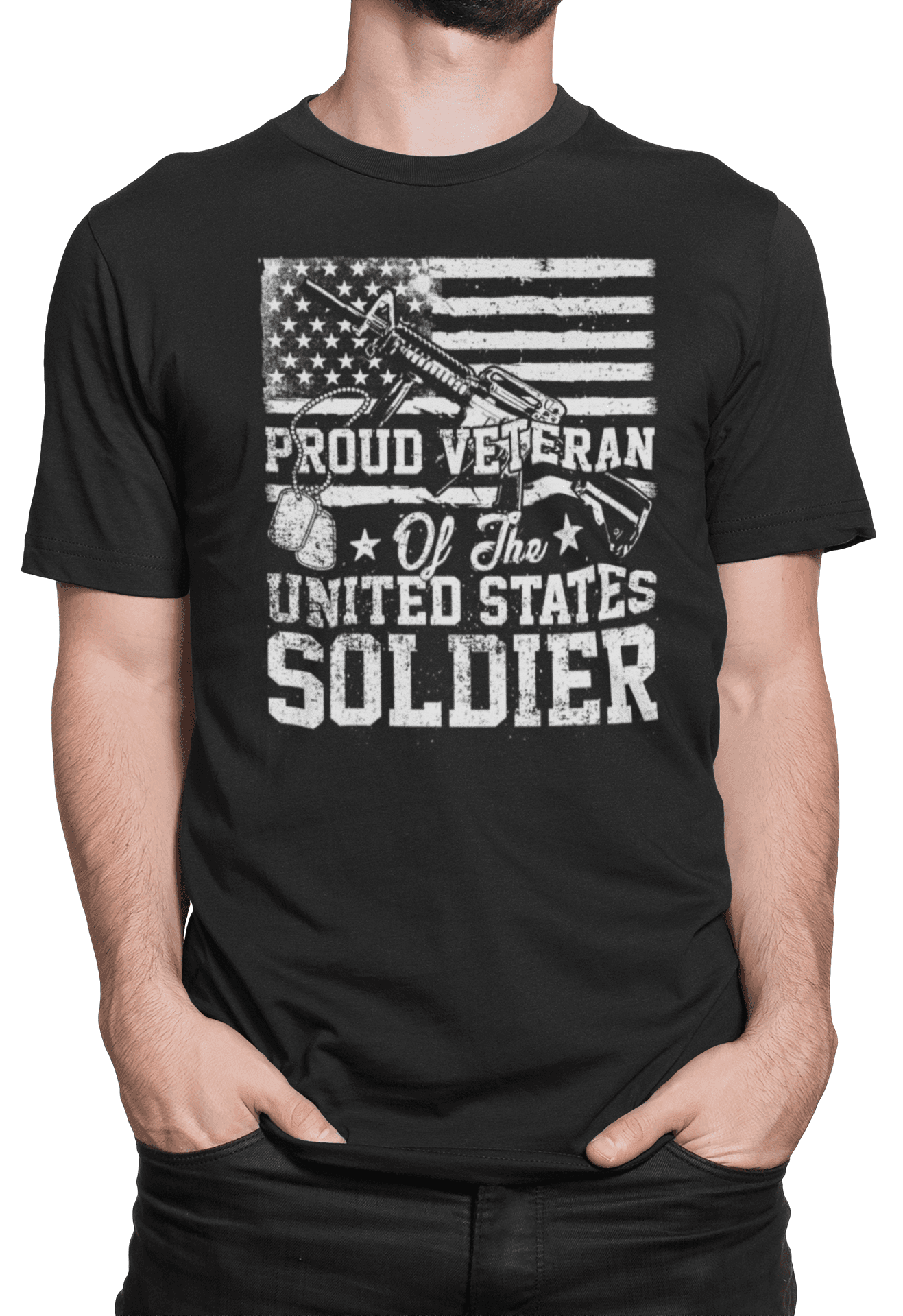 Tričko s potiskem Proud veteran