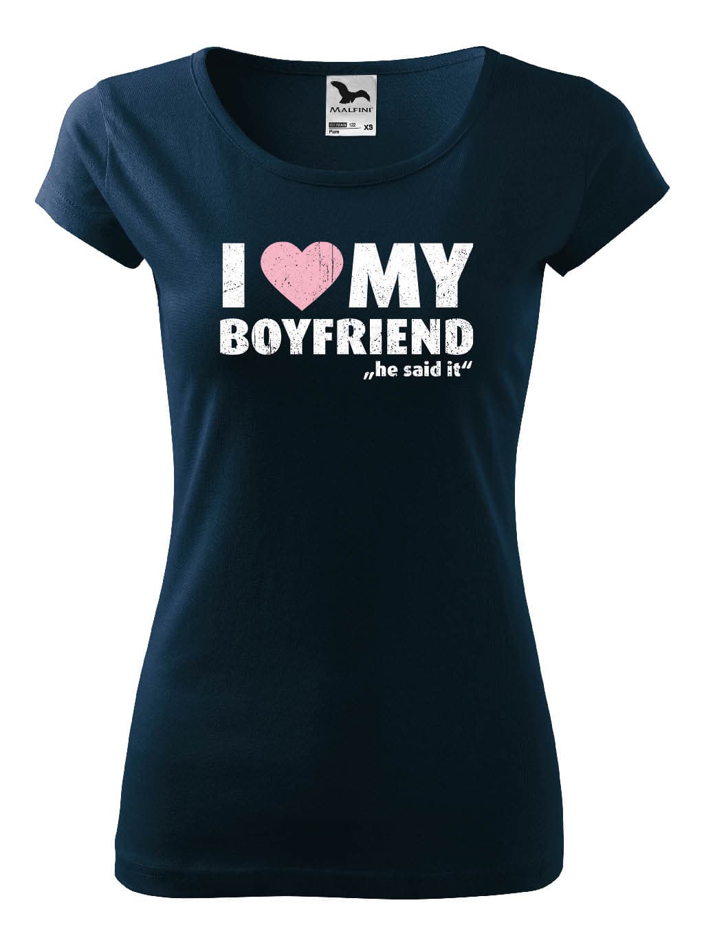 Tričko s potiskem I Love My Boyfriend
