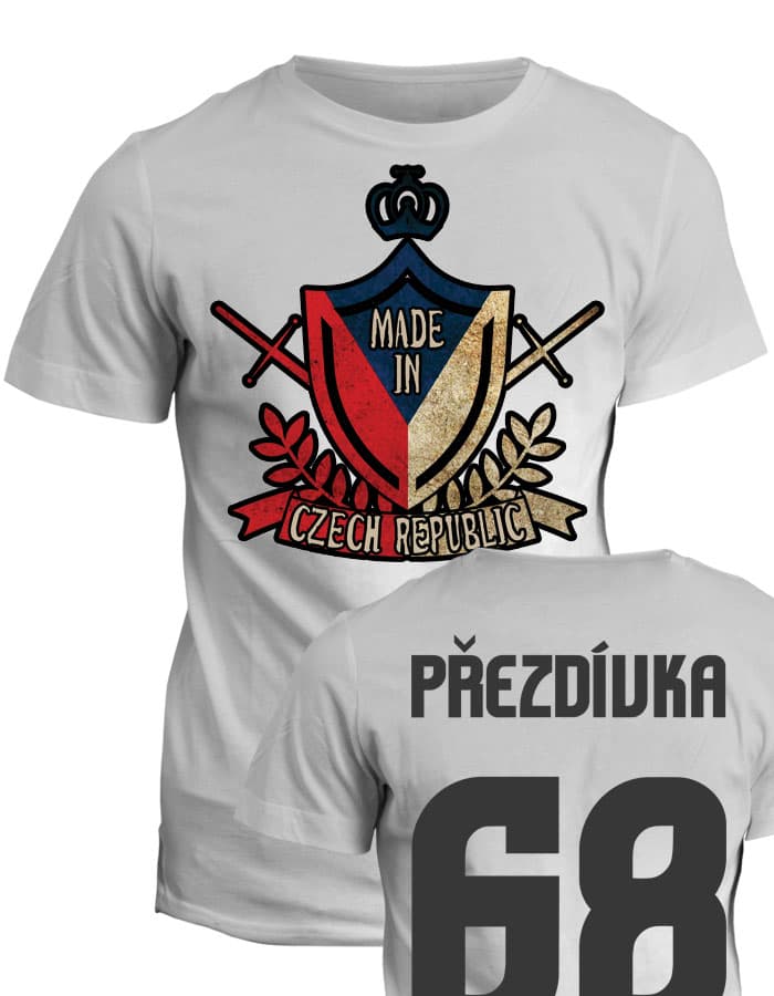 Tričko s potiskem Made in Czech Republic heraldic
