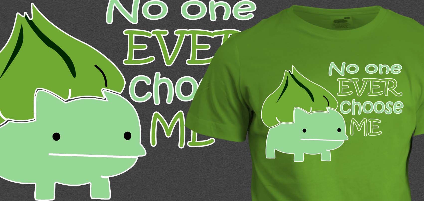 Tričko s potiskem Nebohý Bulbasaur