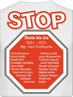 Školní tričko Stop!