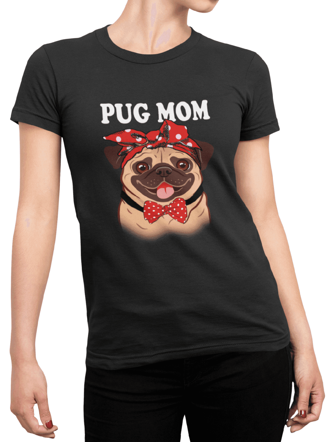 Tričko s potiskem Pug mom