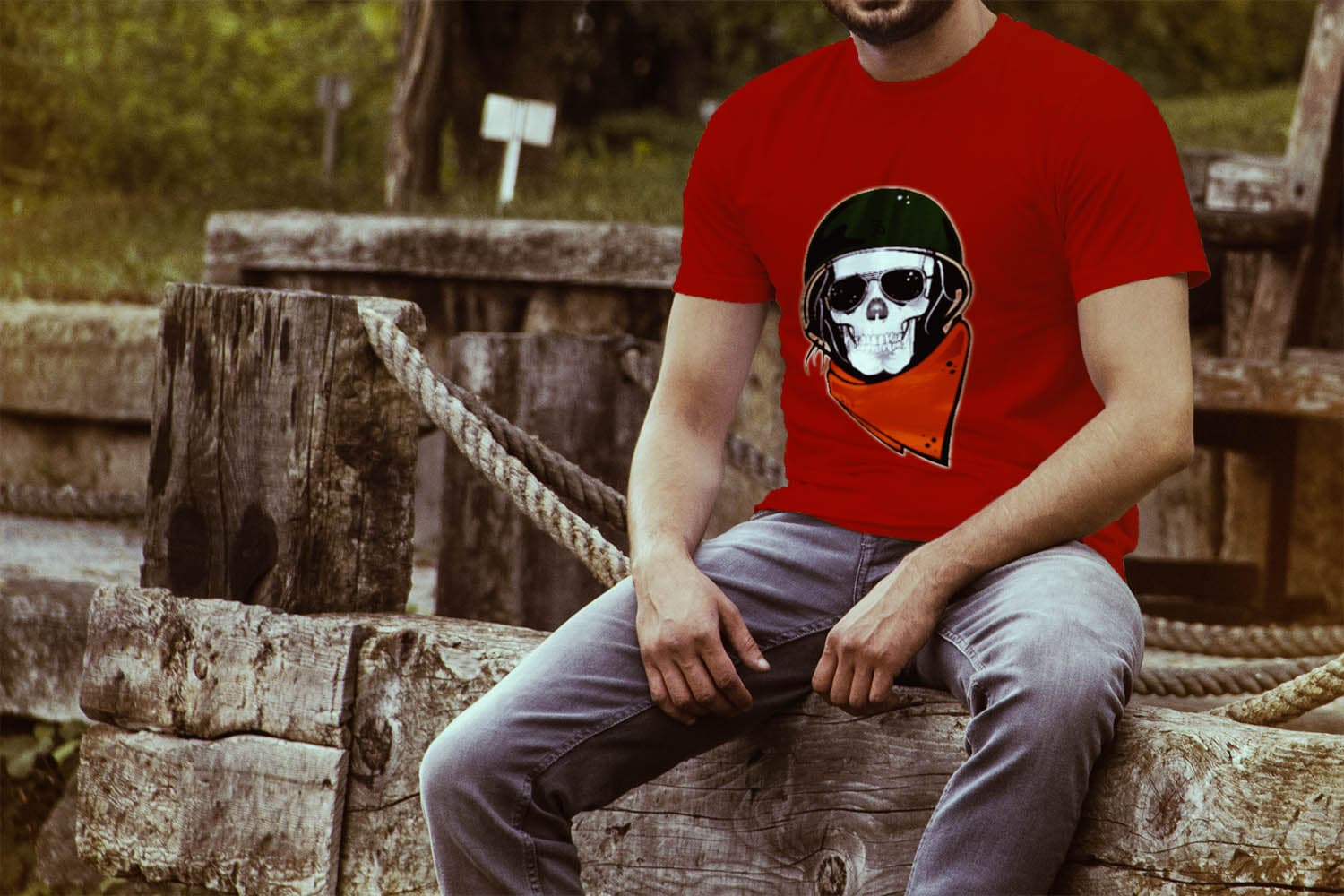 Tričko s potiskem Dead Biker