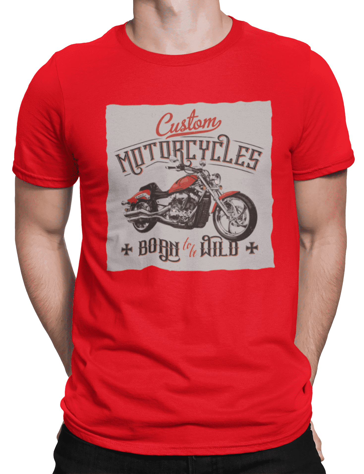 Tričko s potiskem Custom motorcycles
