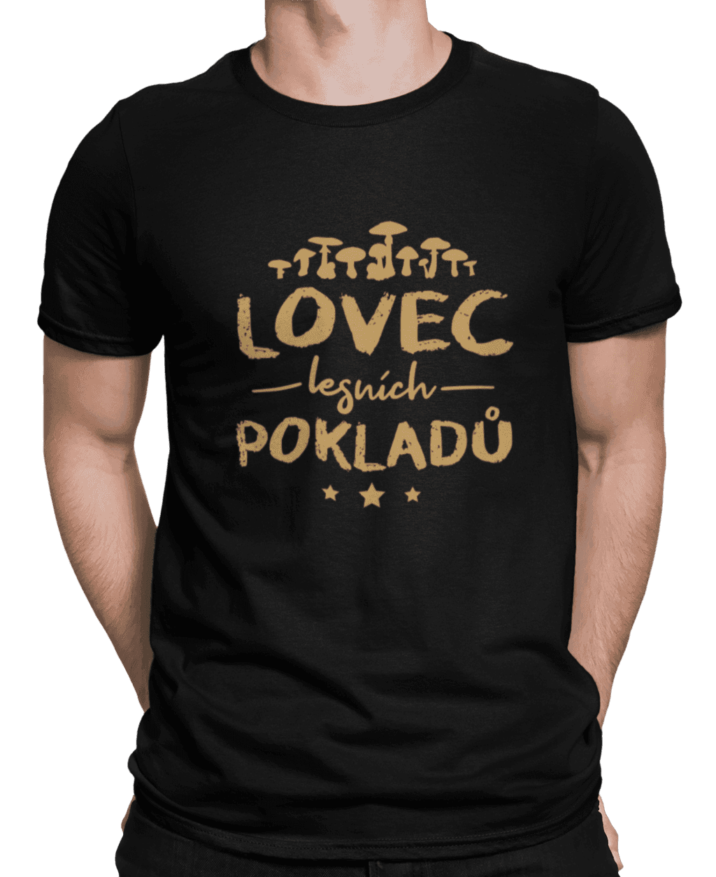 mockup of a man wearing a customizable t shirt against a plain color backdrop 1422 el (17) (1)