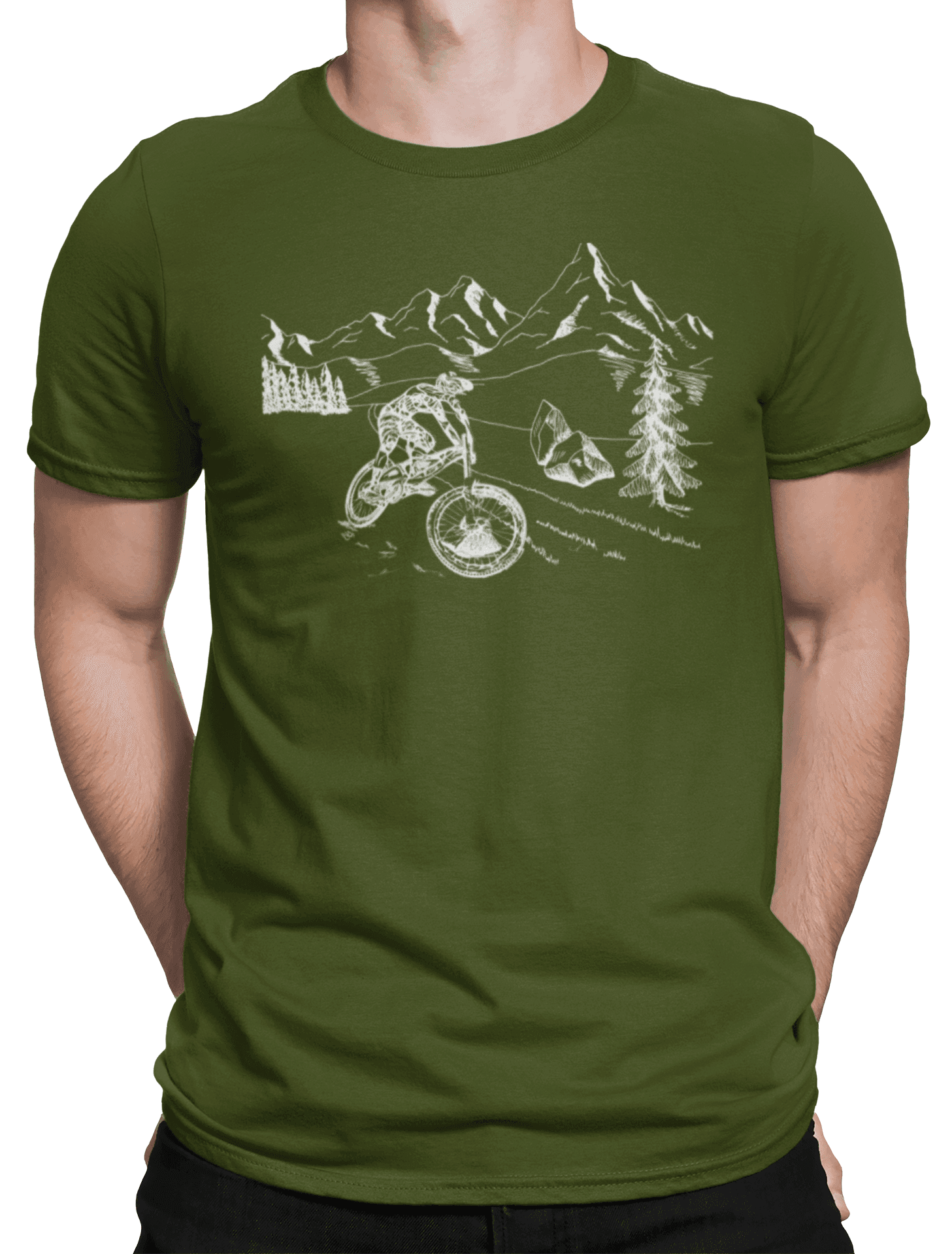 downhill ride khaki tricko min