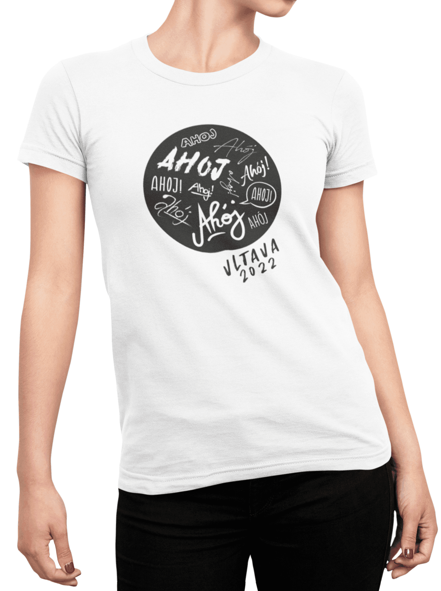 t shirt mockup of a woman posing with cropped face 87 el min