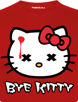 Tričko s potiskem Bye Kitty