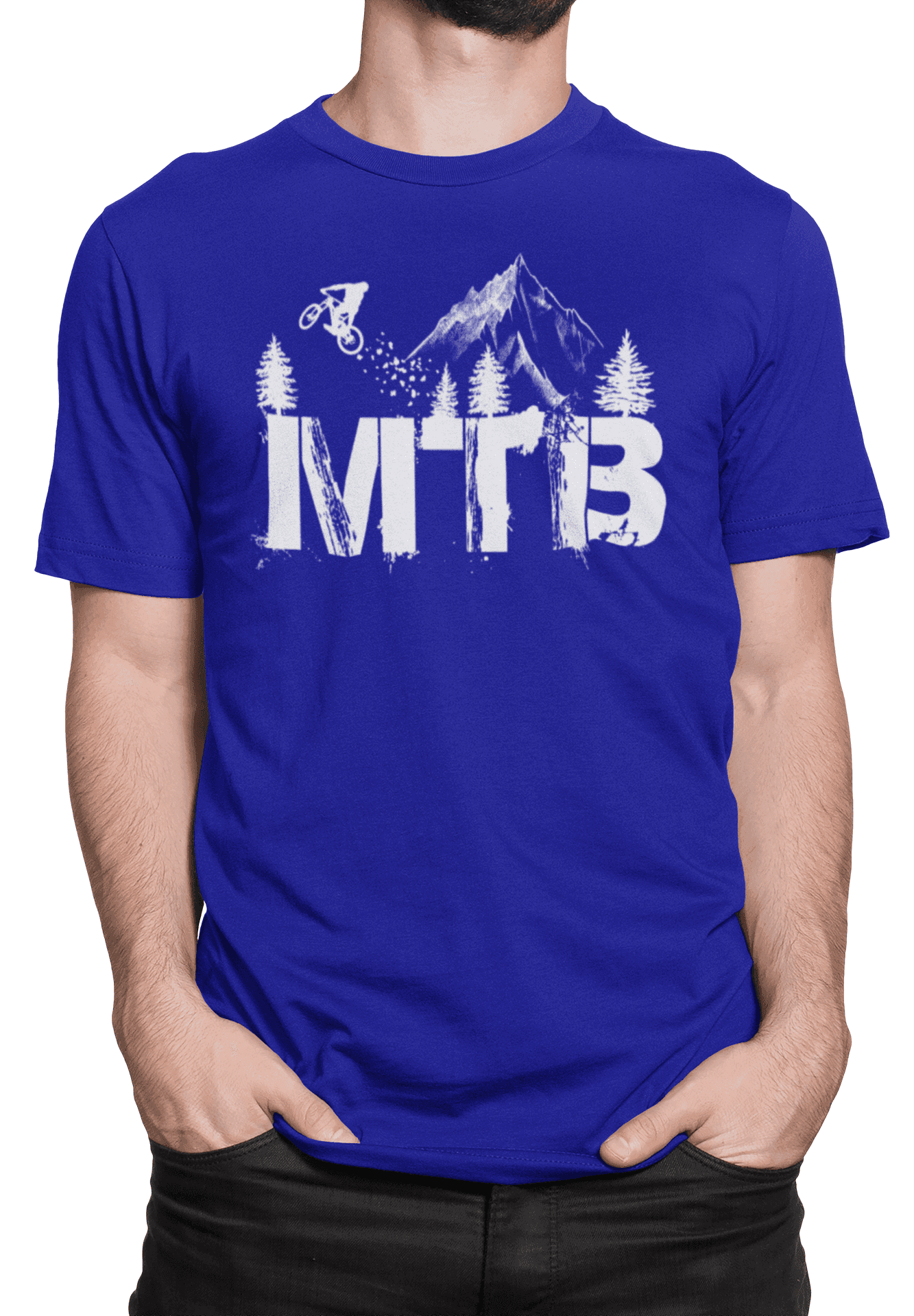 Tričko s potiskem MTB mountain