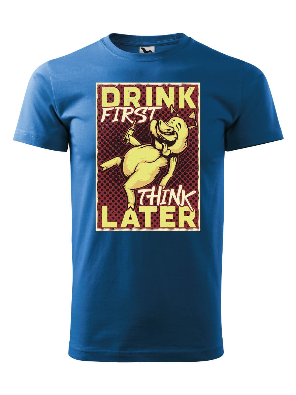 Tričko s potiskem Drunk pig