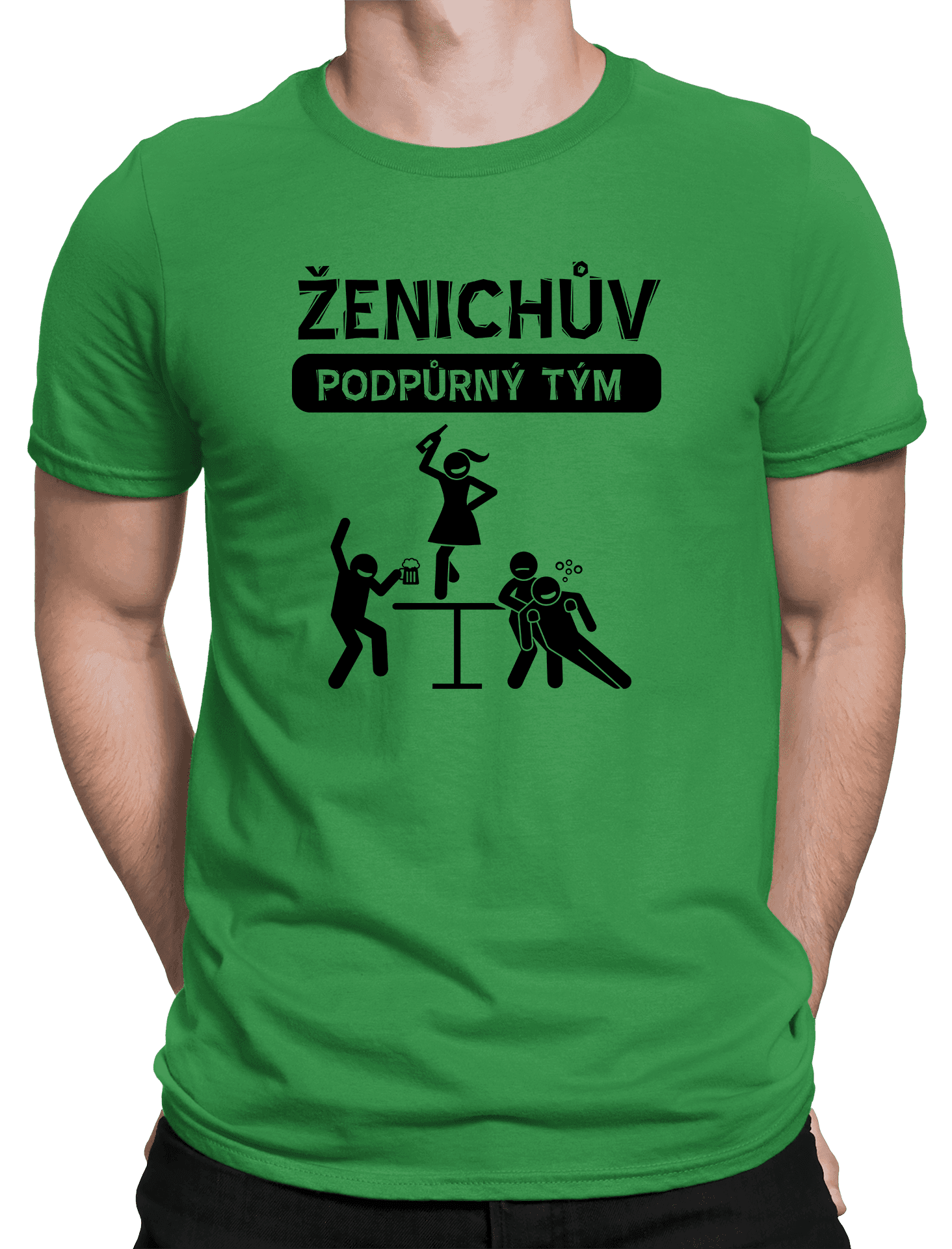 zenichuv podpurny tym zelene triko
