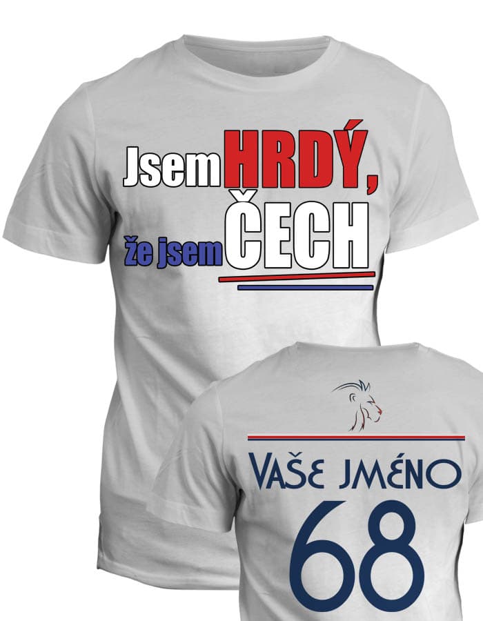 Tričko s potiskem Hrdý Čech