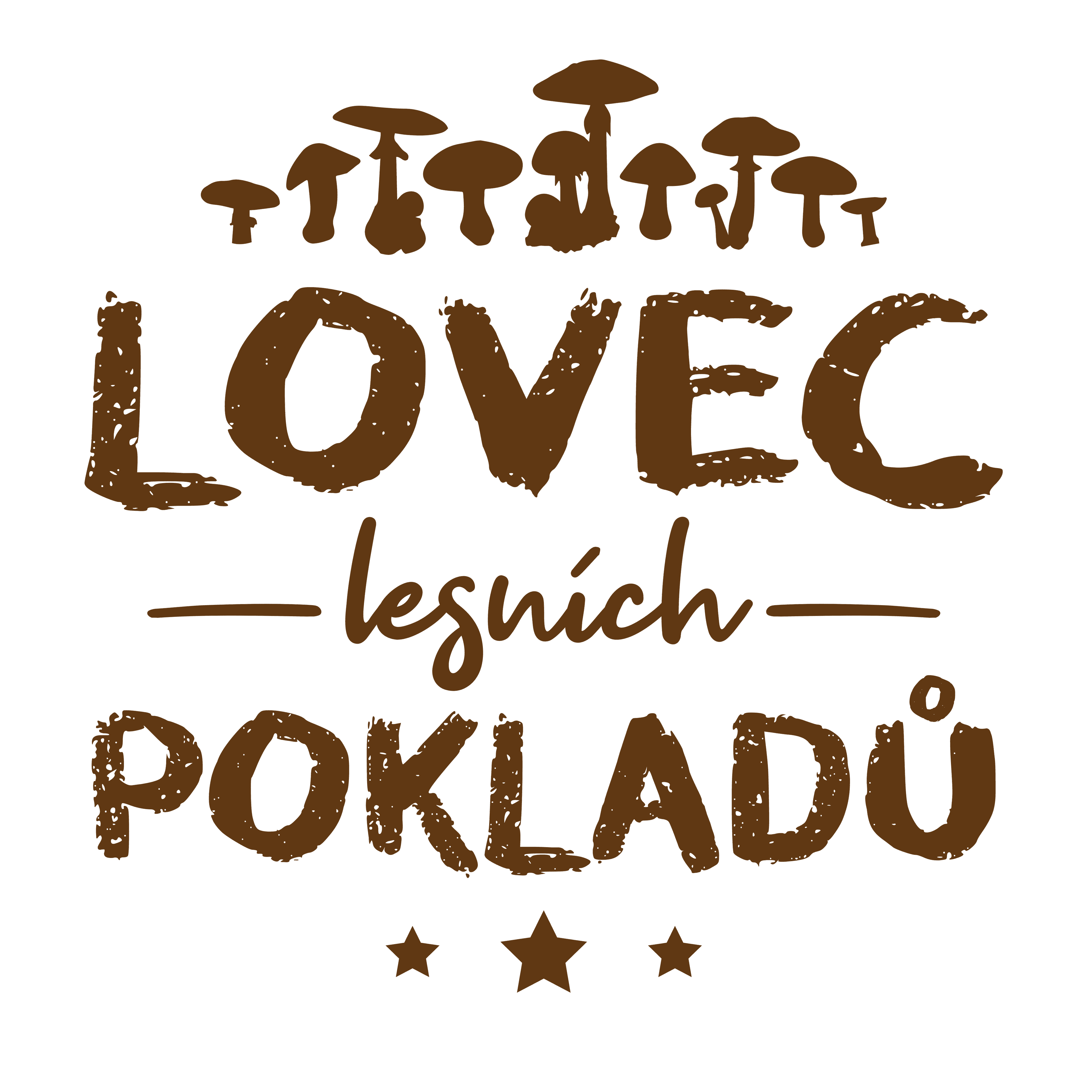 lovec lesnich pokladu NA SVETLY TEXTIL