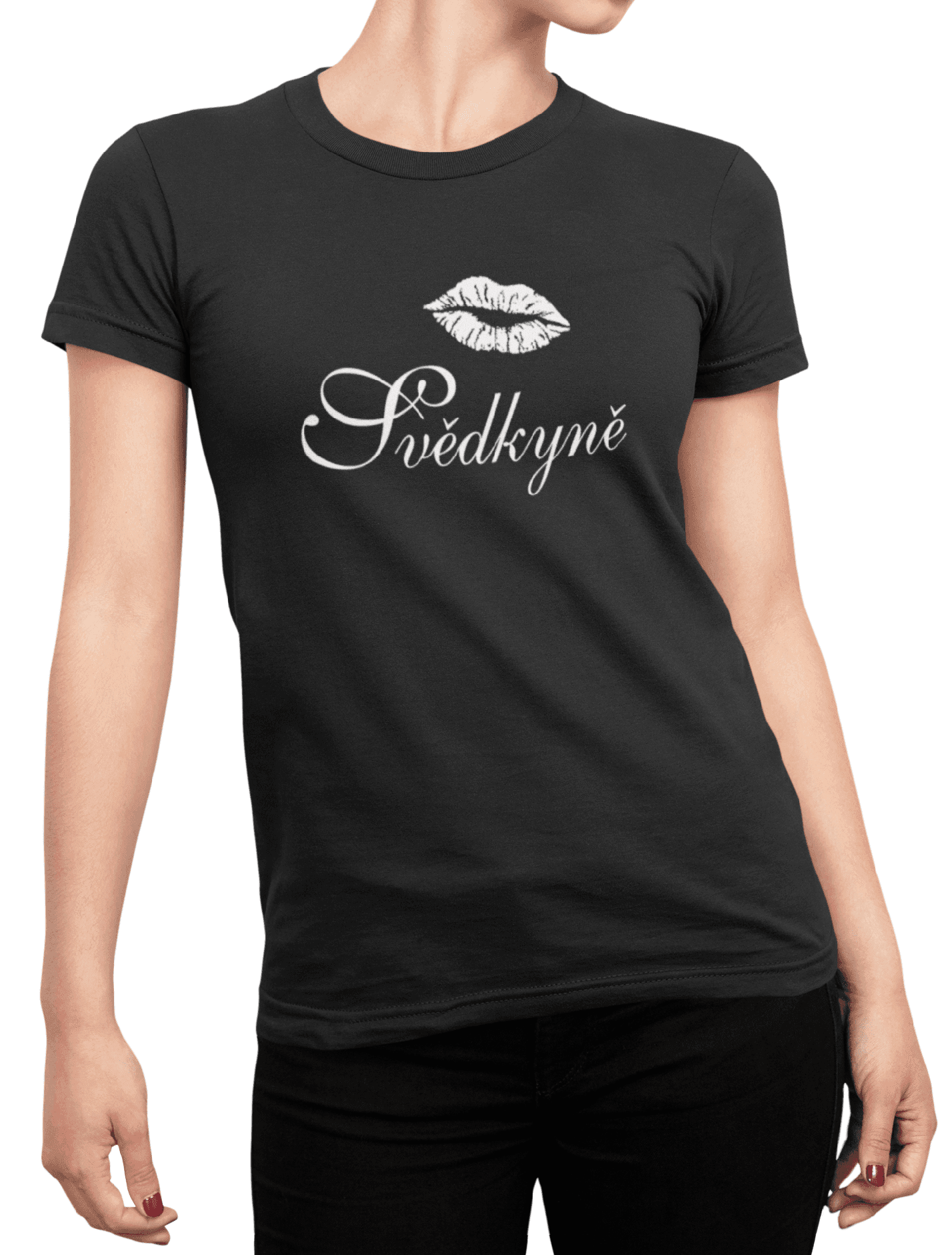 t shirt mockup of a woman posing with cropped face 87 el (2) min