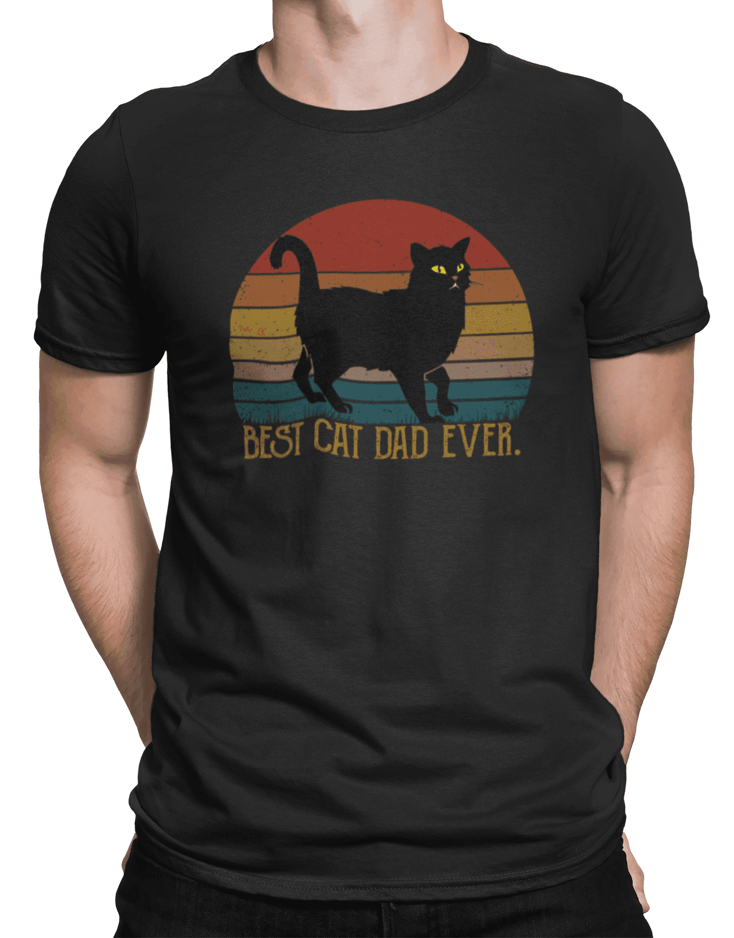 Tričko s potiskem Best cat dad ever
