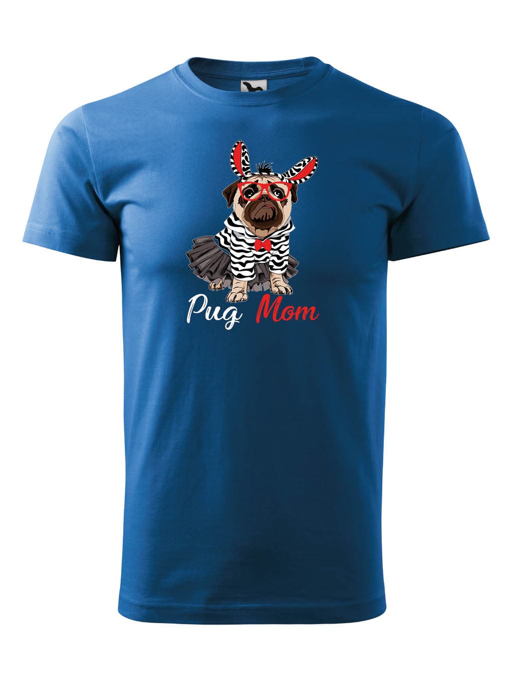 Tričko s potiskem Pug mom 2