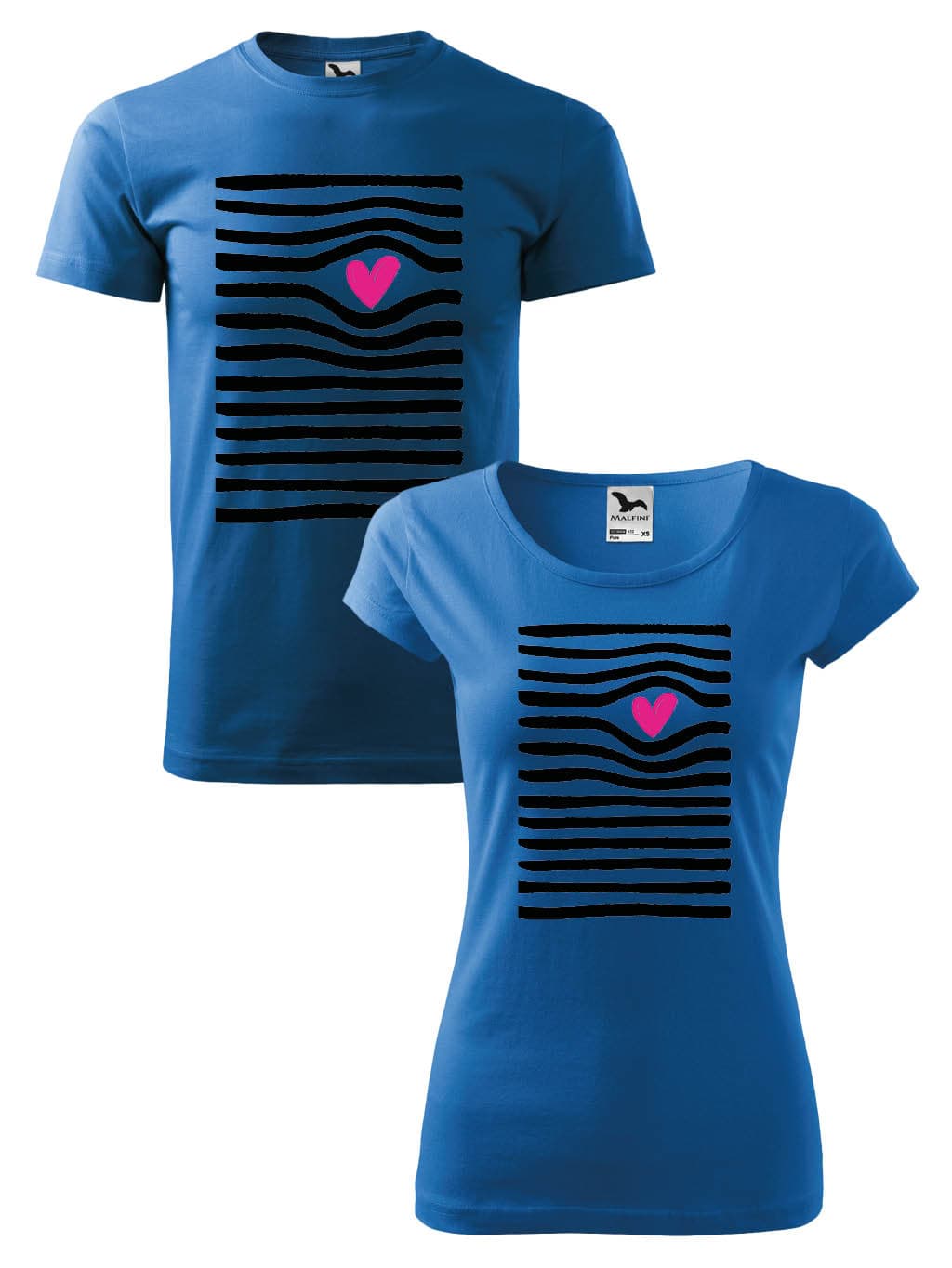 Trička pro páry Love strips