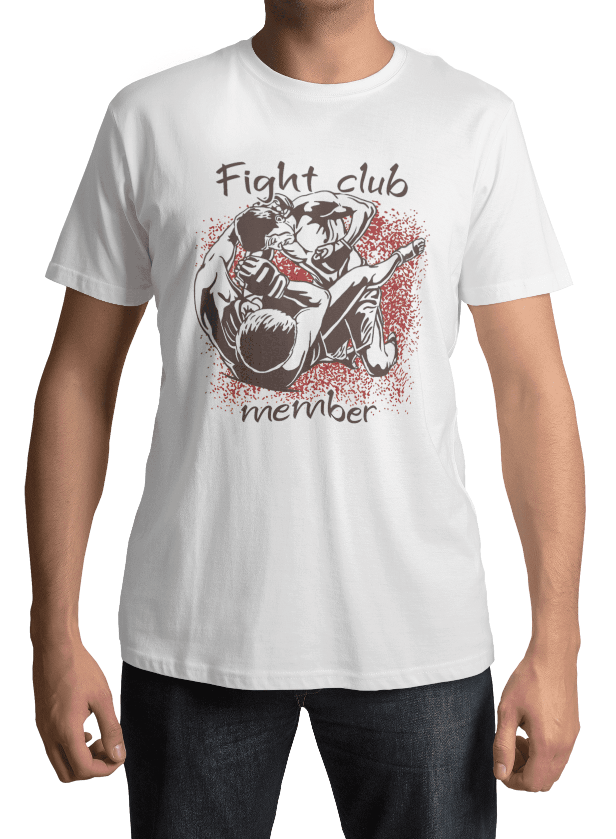 cropped face mockup of a man wearing a t shirt and posing against a plain backdrop 4412 el1 min