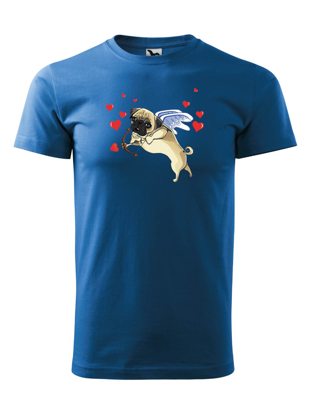 Tričko s potiskem Pug cupid