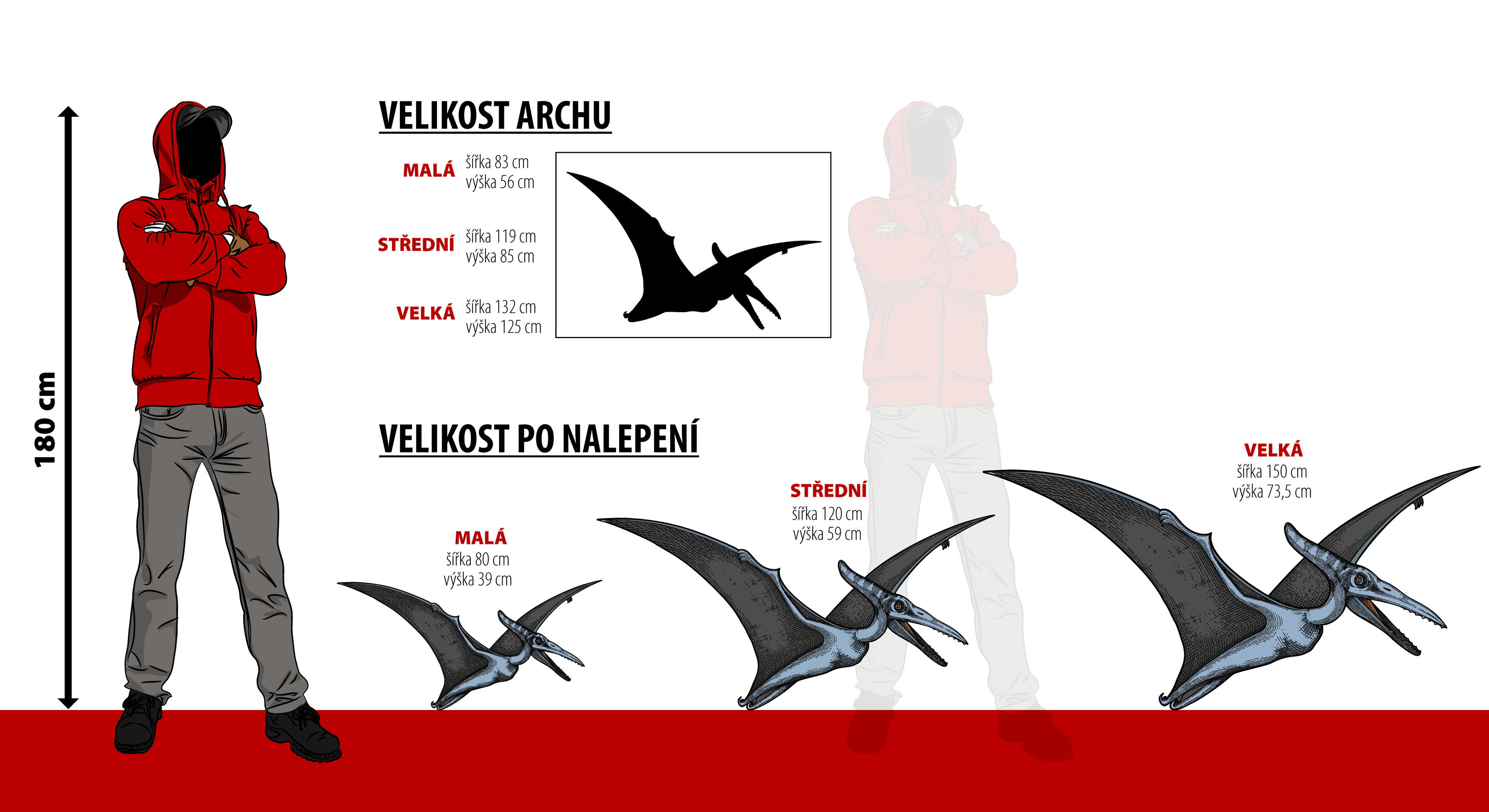 Pteranodon velikost min