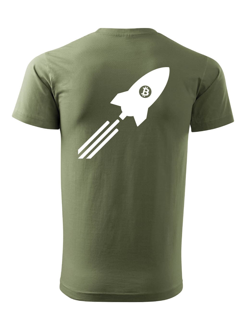 Tričko s potiskem Bitcoin Rocket