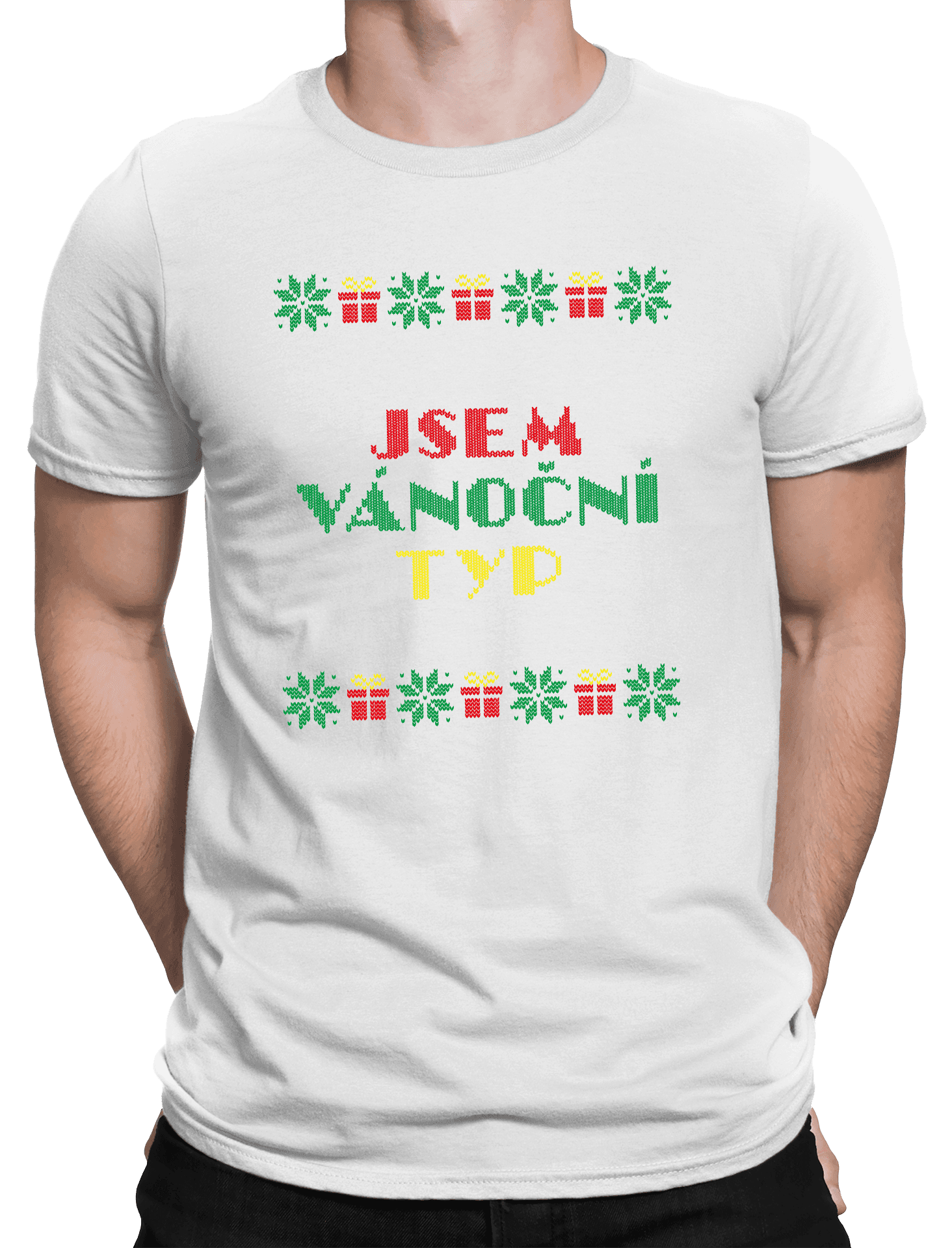 kyticky darecky vanocni typ bile triko min
